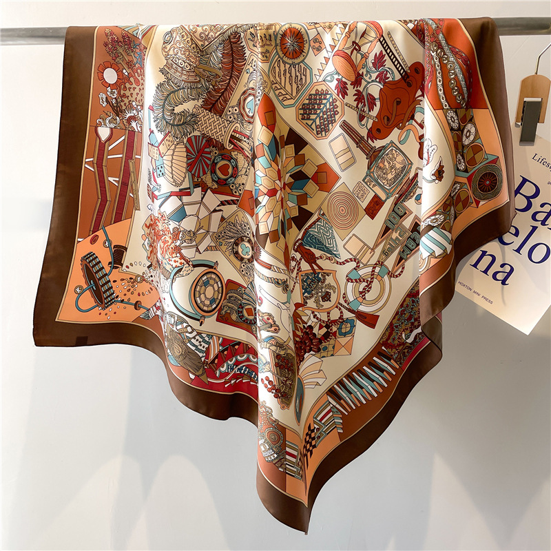 Head Wrap Turban - Nuova Sciarpa Quadrata in Seta Twill
